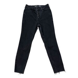 Old Navy Extra High Rise Rockstar Super Skinny Black Jeans Size 10
